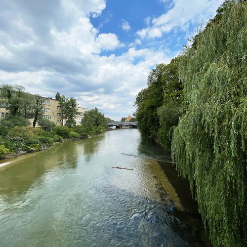 The Isar directly next to the IsarOffices